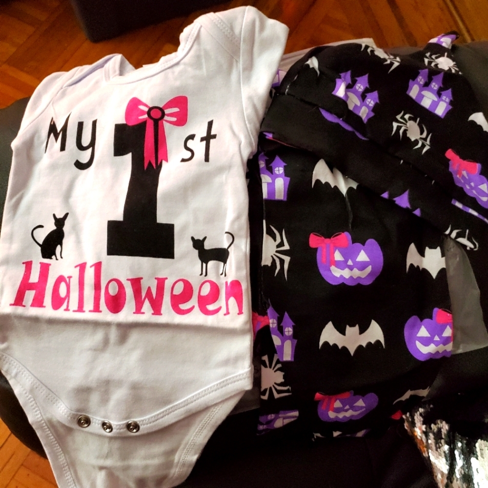 Baby Girl 1st Halloween 4 pc set